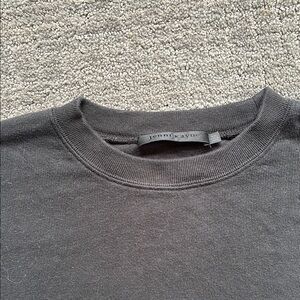 Jenni Kayne Charcoal washed black Crewneck shirt oversized